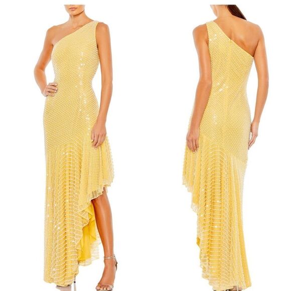 Mac Duggal style 93741 One Shoulder High Low Dress  size 14 NWT - Picture 1 of 16